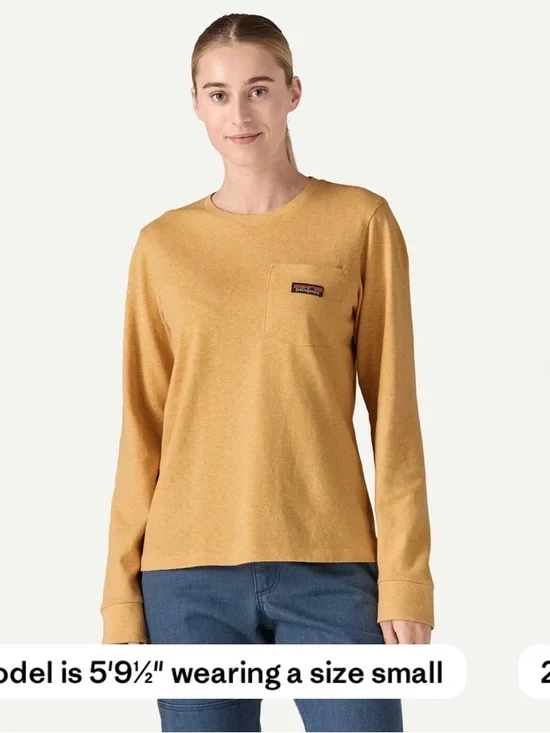 Women's Long-Sleeved Work Pocket T-Shirt - Picture 1 of 5